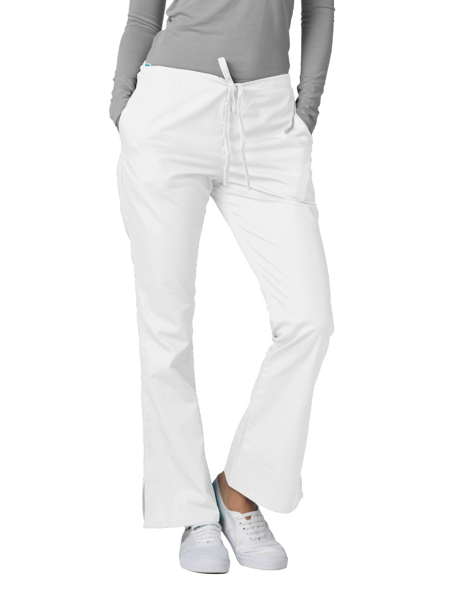 Adar Women's Flare Leg Scrub Pant 507 – NWT, Solid Polyester/Cotton, Sizes XS-3X