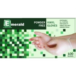 Emerald Shannon Powder-Free Vinyl Gloves