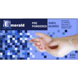 Emerald Shannon Powdered Vinyl Gloves