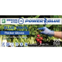 Power Blue Powder-Free Vinyl Gloves