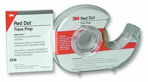 2236 3M Red Dot Trace Prep 18 mm x 5 m 10.7po x 196 Pack of 10